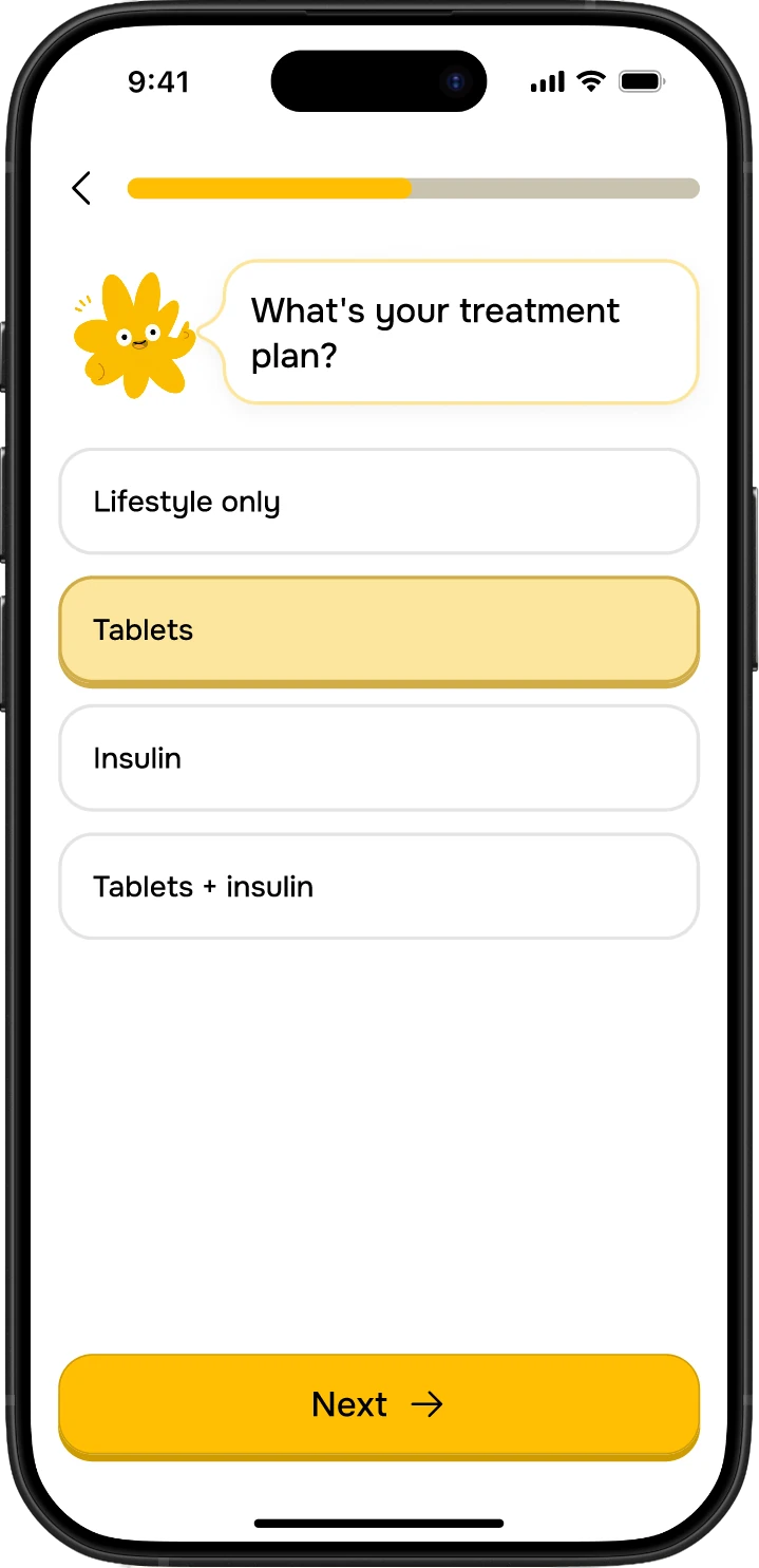 Экран приложения Diabeto 3